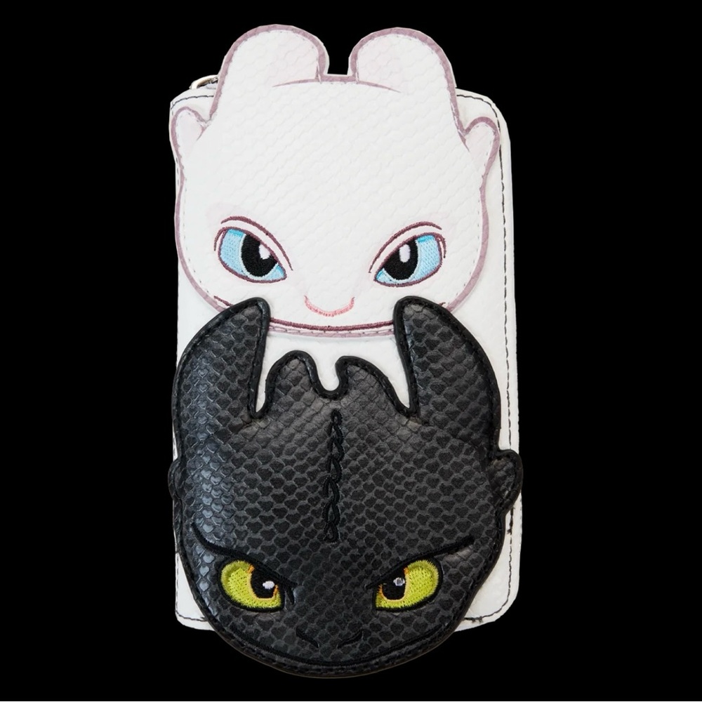 SOLD NWT LOUNGEFLY How to Train Your Dragon Light Fury Toothless Wallet - Picture 5 of 8